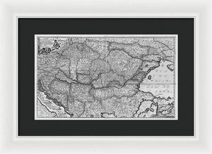 Old Map Of Eastern Europe Circa 1740 - Framed Print