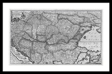 Load image into Gallery viewer, Old Map Of Eastern Europe Circa 1740 - Framed Print