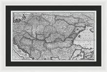 Load image into Gallery viewer, Old Map Of Eastern Europe Circa 1740 - Framed Print