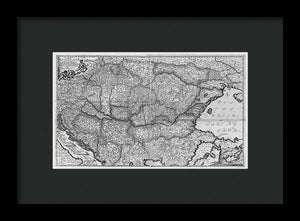 Old Map Of Eastern Europe Circa 1740 - Framed Print