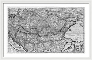 Old Map Of Eastern Europe Circa 1740 - Framed Print