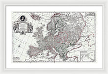 Load image into Gallery viewer, Old Map Of Europe 1708 - Framed Print