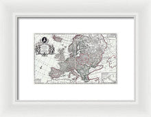 Load image into Gallery viewer, Old Map Of Europe 1708 - Framed Print