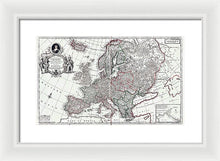 Load image into Gallery viewer, Old Map Of Europe 1708 - Framed Print