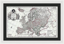 Load image into Gallery viewer, Old Map Of Europe 1708 - Framed Print