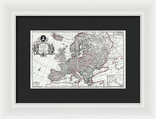 Load image into Gallery viewer, Old Map Of Europe 1708 - Framed Print