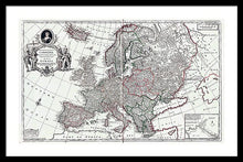 Load image into Gallery viewer, Old Map Of Europe 1708 - Framed Print