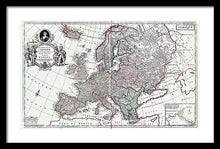 Load image into Gallery viewer, Old Map Of Europe 1708 - Framed Print