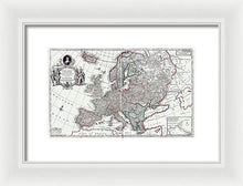 Load image into Gallery viewer, Old Map Of Europe 1708 - Framed Print