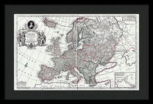 Load image into Gallery viewer, Old Map Of Europe 1708 - Framed Print