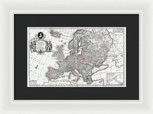 Load image into Gallery viewer, Old Map Of Europe 1708 - Framed Print