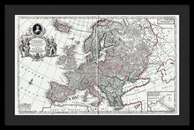 Load image into Gallery viewer, Old Map Of Europe 1708 - Framed Print