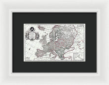 Load image into Gallery viewer, Old Map Of Europe 1708 - Framed Print