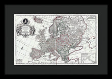 Load image into Gallery viewer, Old Map Of Europe 1708 - Framed Print