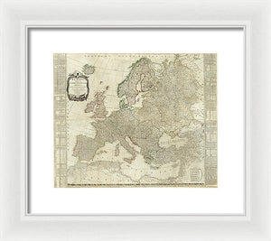 Old Map Of Europe 1787 - Framed Print