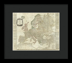 Old Map Of Europe 1787 - Framed Print