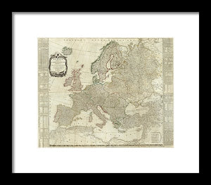 Old Map Of Europe 1787 - Framed Print