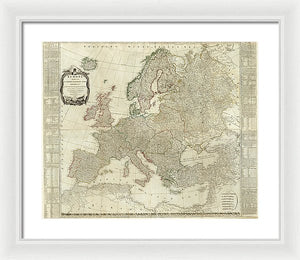 Old Map Of Europe 1787 - Framed Print