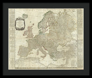 Old Map Of Europe 1787 - Framed Print