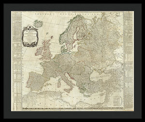 Old Map Of Europe 1787 - Framed Print