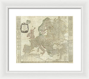 Old Map Of Europe 1787 - Framed Print