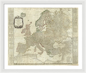 Old Map Of Europe 1787 - Framed Print