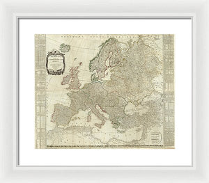 Old Map Of Europe 1787 - Framed Print