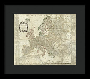 Old Map Of Europe 1787 - Framed Print