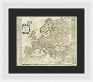 Old Map Of Europe 1787 - Framed Print