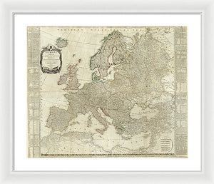 Old Map Of Europe 1787 - Framed Print