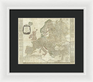 Old Map Of Europe 1787 - Framed Print