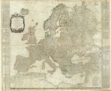 Old Map Of Europe 1787 - Art Print