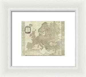 Old Map Of Europe 1787 - Framed Print