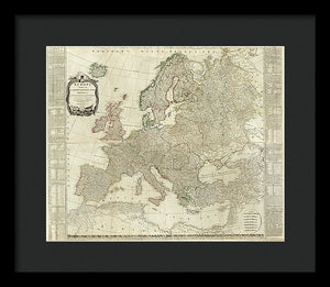 Old Map Of Europe 1787 - Framed Print