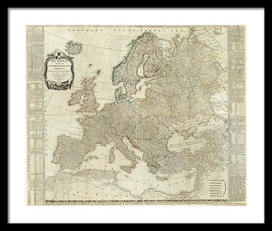 Old Map Of Europe 1787 - Framed Print