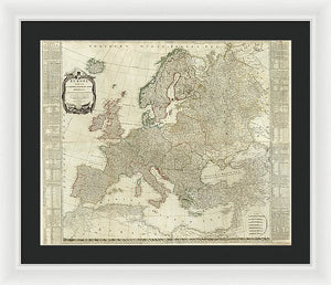 Old Map Of Europe 1787 - Framed Print