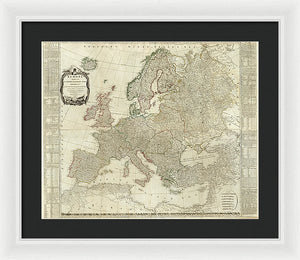 Old Map Of Europe 1787 - Framed Print