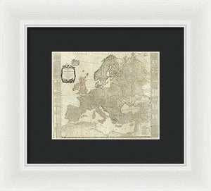 Old Map Of Europe 1787 - Framed Print