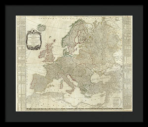 Old Map Of Europe 1787 - Framed Print