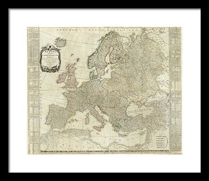 Old Map Of Europe 1787 - Framed Print