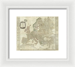 Old Map Of Europe 1787 - Framed Print