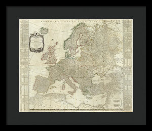 Old Map Of Europe 1787 - Framed Print