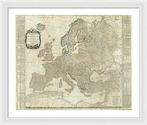 Old Map Of Europe 1787 - Framed Print