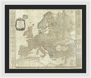 Old Map Of Europe 1787 - Framed Print