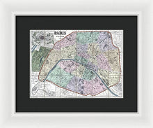 Load image into Gallery viewer, Old Map Of Paris 1878 - Framed Print