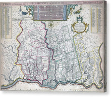 Load image into Gallery viewer, Old Map Of Philadelphia 1687 - Canvas Print