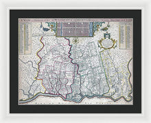 Load image into Gallery viewer, Old Map Of Philadelphia 1687 - Framed Print