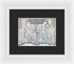 Old Map Of Philadelphia 1687 - Framed Print