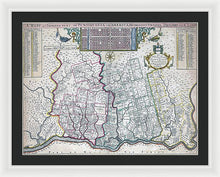 Load image into Gallery viewer, Old Map Of Philadelphia 1687 - Framed Print