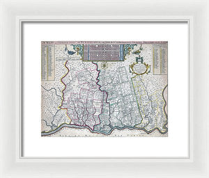 Old Map Of Philadelphia 1687 - Framed Print